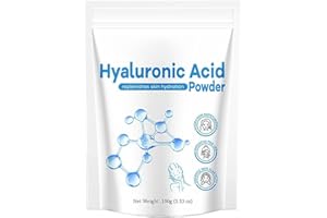 Pure Hyaluronic Acid Powder with Collagen & Glycerin for Face & Skin Care, Moisturizes and Firms Skin for a Soft, Smooth & Ra