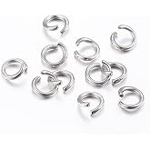 HDSupplies 100 Pieces - 304 Stainless Steel Jump Rings - 9mm - 18 Gauge (1mm Thickness)
