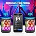 Bluetooth Speakers with Lights, LFS Night Portable Wireless Speakers, Multi-Color Auto-Changing LED Themes, Diamond Shape, Built-in Mic & TF Card, TWS Supported for iPhone, Samsungthumb 1