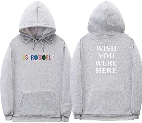jackmimi Travis Scott Astroworld Hoodies Letter Print Hoodie Streetwear Man and Woman Pullover Sweatshirt,