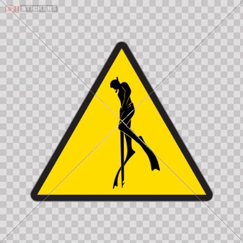 Decal Sticker Spear Fishing Diving Sing Notebook Mobile Laptop Wall Art Decor Library Office Size: 5 X 4.4 Inches Vinyl color print