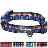 Blueberry Pet 5 Patterns Soft & Comfortable Scottish Highland Impression Abstract Plaid Designer Padded Dog Collar, Large, Neck 18