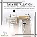 Gecko-Loc Large Combo suction cup wall mount bathroom shower caddy - shampoo storage basket shelf organizer caddie bath shelves - Silver