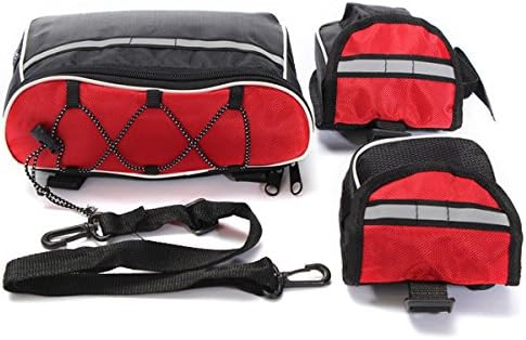 RBL New style 4 in 1 Bike Bicycle Cycling Bags Packet Foldable Bike Bag (Red)