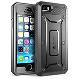 iPhone SE Case, SUPCASE Full-body Rugged Holster Case with Built-in Screen Protector for Apple iPhone SE (2016 Release/Compatible with iPhone 5S/5), Unicorn Beetle PRO Series (Black/Black) (Wireless Phone Accessory)