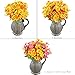 GTIDEA 2pcs Artificial Mini Daisy Flowers Bouquets 28 Heads Silk Arrangements Bridal Home DIY Garden Office Dining Table Wedding Decor Yellow