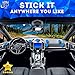 Stick it 360 Universal Cell Phone Holder for Car, Magnetic Car Phone Mount 360 Rotation from Dashboard, 6 Strong Mobile Friendly Neo Magnets 21600 Gauss, Compatible with All Smartphones (Blue)