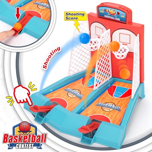 LovesTown Tabletop Basketball Game, Basketball Shooting Game Arcade Desktop Basketball Game for Adults Office Stress Relief Boys Girls Gift