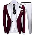 2023 Men Tuxedo Suit Set Slim Fit 3 Piece Wedding Suits Fashion Prom Party Tux for Groomsmen STXZ089