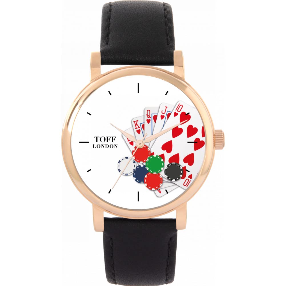 Toff London Ladies Royal Flush Cards and Chips Poker Watch