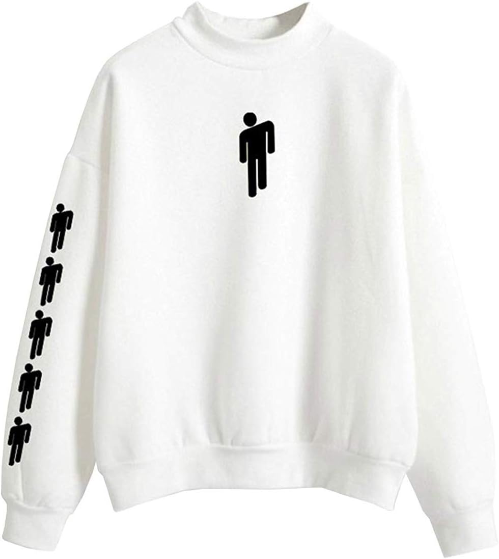 Unisex Billie Eilish When We All Fall Asleep Where Do We Go Round Necklace Hoodie Sweatshirt for Fans