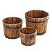 Accent Plus Rustic Barrel Planter Set (Trio)