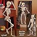 Collections Etc Halloween Skeleton Décor - 4-Foot Tall Posable Realistic Halloween Decoration for Indoor or Outdoor Use