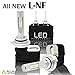 Alla Lighting 8400 Lumens Extremely Super Bright 6000K Xenon White High Power Mini 9012 HIR2 LED Headlight Bulbs Conversion Kits Headlamps with Turbine Heating - 2 Years Warranty