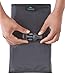 Premium Compartments Sea-Breeze Hanging Toiletry Bag (Black with Aqua Zippers and Mesh Pocket)