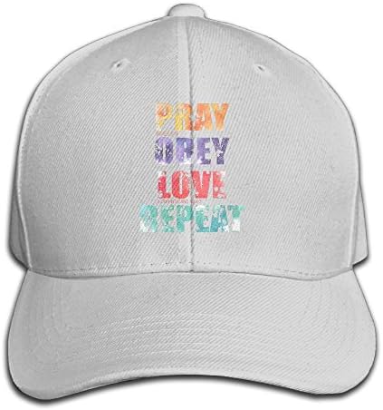 Pray Obey Love Repeat Men & Women Solid Color Cotton Adjustable Plain Baseball Cap Trucker Hat