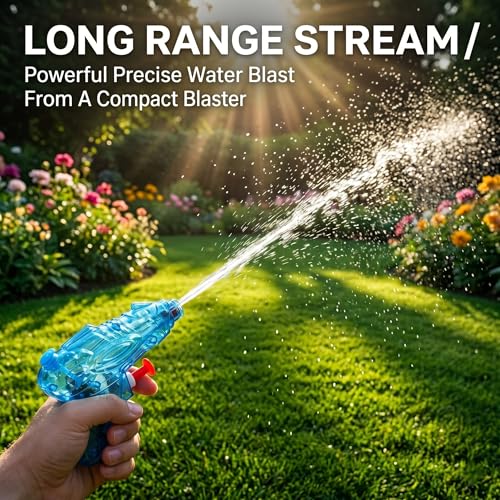 Water Guns for Kids, Squirt Toys for Outdoor Fun, Beach, Pool, Summer Party Favors, Safe and Colorful Water Blasters for Boys and Girls, Summer Games and Outdoor Activities, 12 Pcs