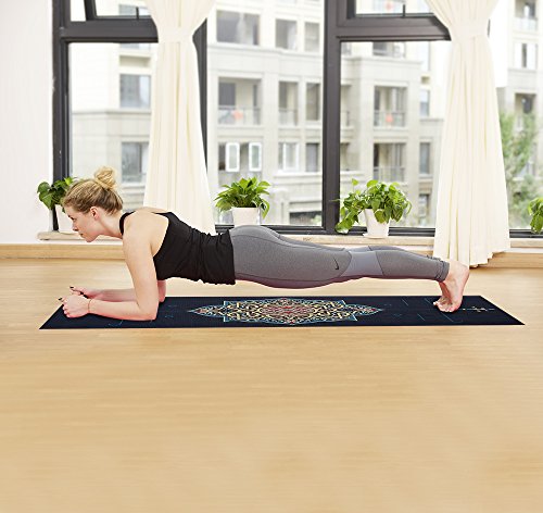 Chastep Pilates Mat Premium Print High Density Exercise & Fitness Mat Original Unique Alignment Marker System with Carrying Bag - Thumbnail 3
