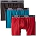 PUMA Men's 3 Pack Boxer Brief,Red/Grey/Teal, Medium