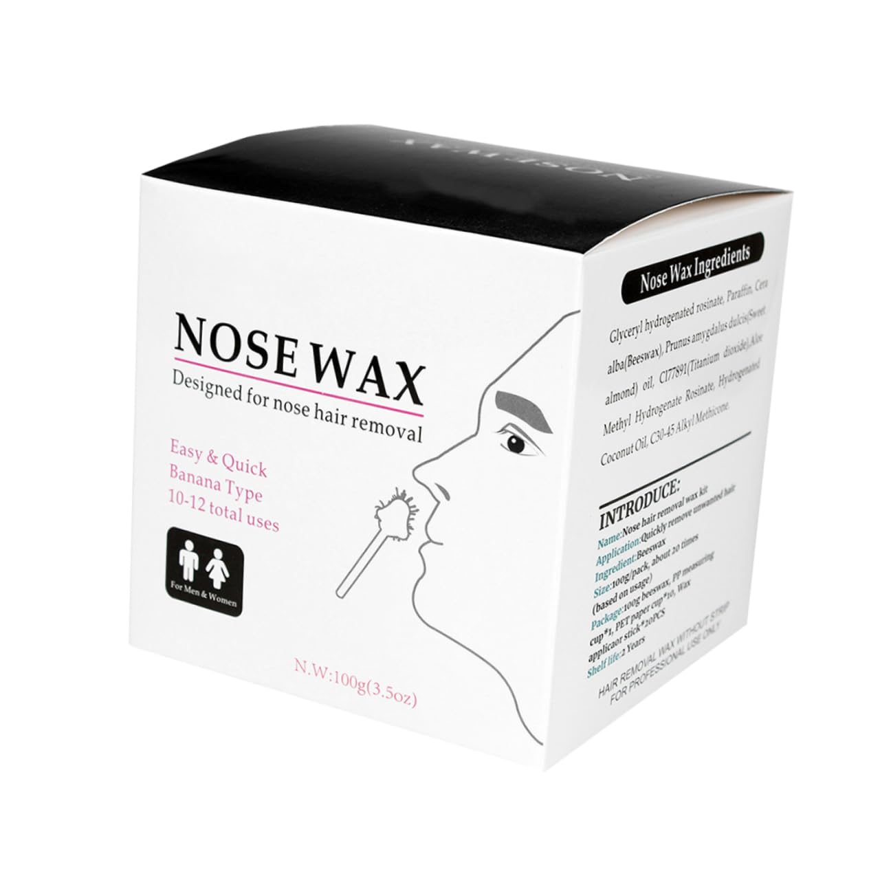 Beaupretty Nose Hair Wax Kit Nose Hair Removal Wax Beans Sticks Cleaning Wax Cup Tools for Men Women