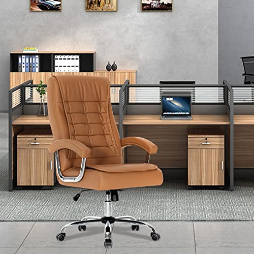 Hoxne Executive Office Chair Adjustable Leather Chair High Back Swivel