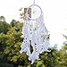Dremisland Dream catcher Handmade Traditional White Feather Wall Hanging Car Hanging Home Decoration Ornament Decor Ornament Craft Gift (White Feather)