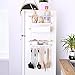 Kitchen Rack Fridge Magnetic Organizer - 2018 New Design Paper Towel Holder, Rustproof Spice Jars Rack, Heavy-duty Refrigerator Shelf Storage Including 6 Removable Hooks (WHITE)