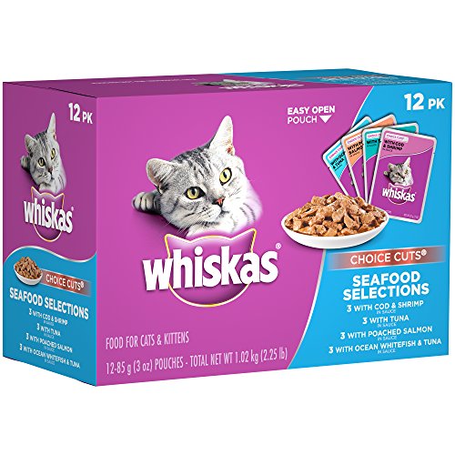 Whiskas Choice Cuts Seafood Selections Variety Pack Wet Cat Food, (48) 3 Oz. Pouches - Thumbnail 5