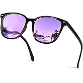 Myiaur Polarized Sunglasses for Women, Square Mirrored Trendy Shades with UV Protection Reduce Glare Sun Glasses