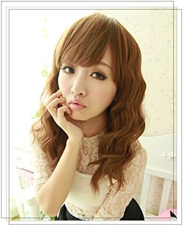 Sweet BOBO Long Curly Hair Wigs Lifelike Fluffy Wigs Gradient Color Flat Bangs Wave Wigs - 100% High-temperature Fiber Wigs - Festive Dress Wigs For Birthday Halloween Christmas