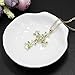 FINREZIO Pink Cubic Zirconia Cross Pendant Necklace for Women Gold-Plated Chain Necklace Jewelry Gift