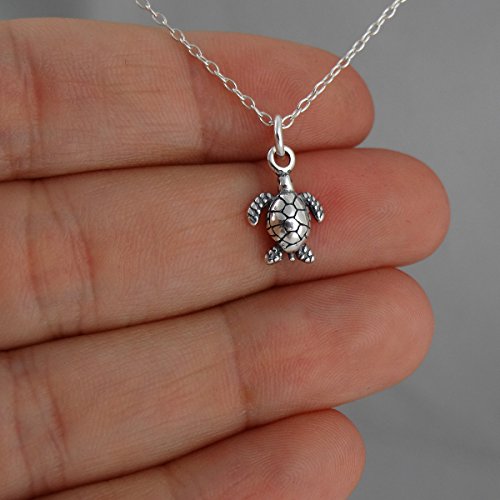 LWXIE Collar De Tortuga De Diamantes Para Mujer, Plata De Ley 925, Collar Con Colgante De Tortugas Marinas, Regalo De Joyería Para Cumpleaños