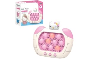 Bookuape Speed Pushing Game for Kids Adult Pop Light Up It Game Fidget Toy Handheld Game (Pink)