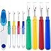 Seam Sewing Ripper Set, KINGMAS 9 Pcs Thread Remover Kit Handy Stitch Ripper Sewing Tools with 1 Scissors for Opening Seams and Hems