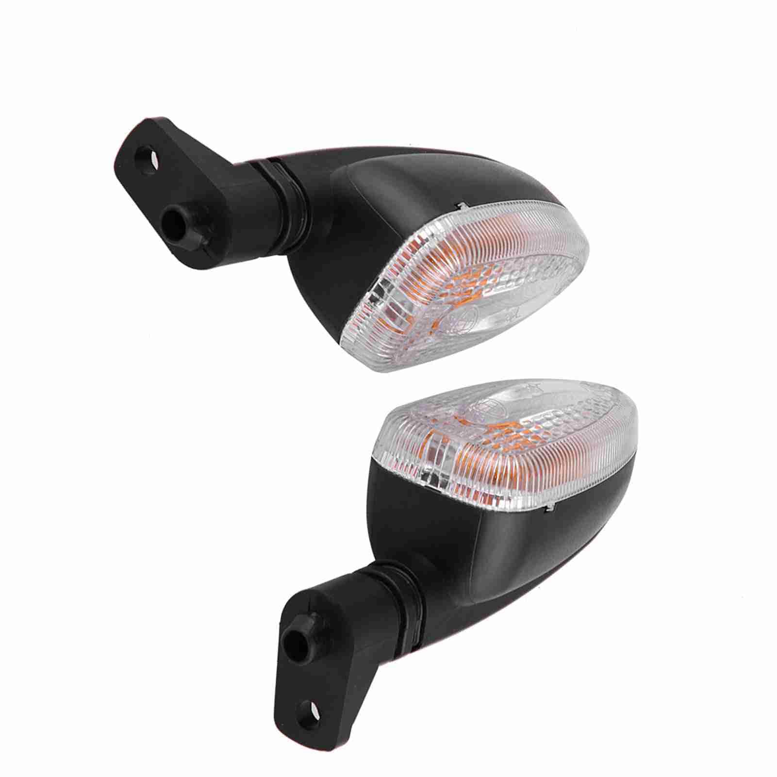 Qiilu Motorcycle Turn Lights, 1 Pair of Motorbike Indicators Motorcycle Refit Turn Lights Direction Indicator Lamp Fit for F800 F650GS K1300R R1200GS(Transparent)