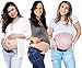 Maeband Maternity Belly Band | Pregnancy Belt, Waistband Extender, Pregnancy Clothes, Maternity Jeans (Small, Pearl White)
