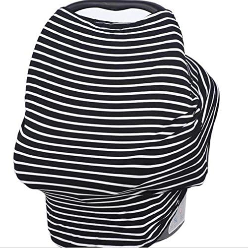 Soft and Stretchy Multi-Use Nursing cover, Baby Car Seat Cover, Stroller cover and Shopping Cart cover by GoGoBaby - Best Baby Shower Gift