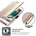 iPhone 7 Plus Case, iPhone 7 Plus Wallet Case, WWW [ Mirror Series] RFID-Resisting PU Leather Case Kickstand Flip Case with Card Slots and Mirror for Apple iPhone 7 Plus Gold