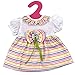 HappyBB Baby Doll Clothes Skirt Fits 14-16 inches American Girl Doll - White + Rainbow Color Skirt