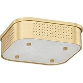 Hudson Valley Lighting 4114-AGB Madison Square - 25W 1 LED Flush Mount-4.25 Inches Tall and 13.25 Inches Wide, Finish Color: 