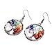 7 Chakra Tree of Life Wire Wrapped Earrings Birthstone Jewelry Drop Dangle Crystal Bifurcated Roots Earring for Women