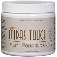 Midas Touch Metal Polishing Cream â€“ 4.5oz, Cleaner & Polishing Rouge for Sterling Silver, Gold, Brass & Other Metals, 1pack, by Rolite