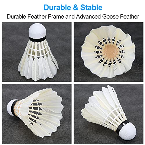 Patiassy Badminton Set with 4 Carbon Aluminum Badminton Rackets