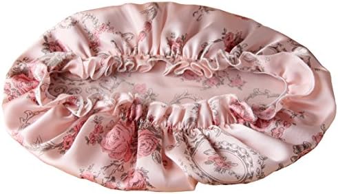 Highdeer Silk Night Sleep Cap &amp; Hat, Silk Head Cover Bonnet For Natural Hair Beauty, Peony