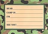 Boys Camo Camp Post cards, 10 Pack