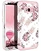 Lontect Compatible Galaxy S8 Plus Case Floral 3 in 1 Heavy Duty Hybrid Sturdy High Impact Shockproof Protective Cover Case for Samsung Galaxy S8 Plus, Pineapple/Rose Gold