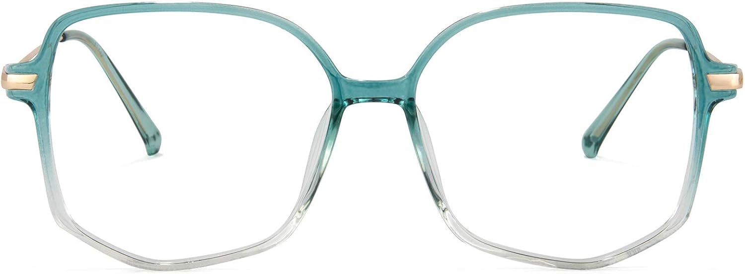 Zeelool Stylish TR90 Oversized Square Eyeglasses Frame for Women with