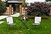 SunLife Lightweight Folding Portable Chair Weatherproof Porch Patio Yard 1-Pair of Chairs with White Cushion