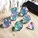 Resin D&D Dice Set,DNDND Translucent Multiable Colors Polyhedral Dice with Organza Bag for DND,Dungeons and Dragons Roleplay Games and Table Games