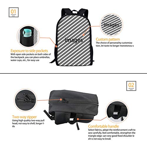 image for YongColer Novelty Backpack Saxophone And Clarinet Instruments Black Ru